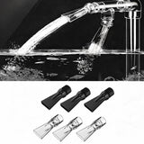Maxbell Aquarium Duckbill Nozzle Compact Lightweight Sturdy Water Outlet Pipe Nozzle Clear Black 6pcs