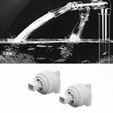 Maxbell 2x Aquarium Duckbill Nozzle Connector Rotating Sturdy Water Outlet   White