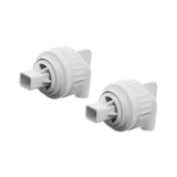 Maxbell 2x Aquarium Duckbill Nozzle Connector Rotating Sturdy Water Outlet   White