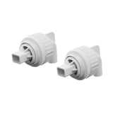 Maxbell 2x Aquarium Duckbill Nozzle Connector Rotating Sturdy Water Outlet   White