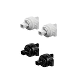 Maxbell 2x Aquarium Duckbill Nozzle Connector Rotating Sturdy Water Outlet   White