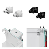 Maxbell 2x Aquarium Duckbill Nozzle Connector Rotating Sturdy Water Outlet   White