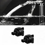 Maxbell 2x Aquarium Duckbill Nozzle Connector Rotating Sturdy Water Outlet   Black