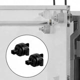 Maxbell 2x Aquarium Duckbill Nozzle Connector Rotating Sturdy Water Outlet   Black