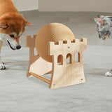 Maxbell Sisal Scratching Ball Lightweight Scratch Board for Kittens Indoor Cat Puppy Castle Small