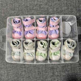 Maxbell Dog Shoes Storage Box Detachable Compartments Compact Shoe Storage Organizer 24.5x17x6cm
