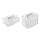 Maxbell Dog Shoes Storage Box Detachable Compartments Compact Shoe Storage Organizer 24.5x17x6cm