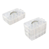 Maxbell Dog Shoes Storage Box Detachable Compartments Compact Shoe Storage Organizer 24.5x17x6cm