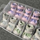 Maxbell Dog Shoes Storage Box Detachable Compartments Compact Shoe Storage Organizer 24.5x17x18cm