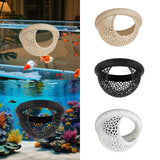 Maxbell Aquarium Hammock Ornament Breeding Decorative Tank Accessory Decor Hide Cave Beige
