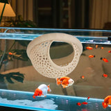 Maxbell Aquarium Hammock Ornament Breeding Decorative Tank Accessory Decor Hide Cave Beige