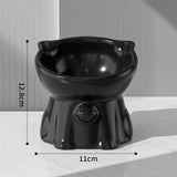 Maxbell Raised Cat Bowl Minimalist Anti Slip Elevated Cat Bowl for Small Medium Dogs Black