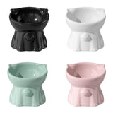 Maxbell Raised Cat Bowl Minimalist Anti Slip Elevated Cat Bowl for Small Medium Dogs Black