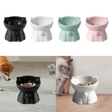Maxbell Raised Cat Bowl Minimalist Anti Slip Elevated Cat Bowl for Small Medium Dogs Black