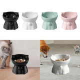 Maxbell Raised Cat Bowl Minimalist Anti Slip Elevated Cat Bowl for Small Medium Dogs Black