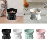 Maxbell Raised Cat Bowl Minimalist Anti Slip Elevated Cat Bowl for Small Medium Dogs Black