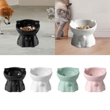 Maxbell Raised Cat Bowl Minimalist Anti Slip Elevated Cat Bowl for Small Medium Dogs Black