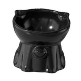 Maxbell Raised Cat Bowl Minimalist Anti Slip Elevated Cat Bowl for Small Medium Dogs Black