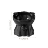 Maxbell Raised Cat Bowl Minimalist Anti Slip Elevated Cat Bowl for Small Medium Dogs Black
