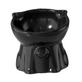 Maxbell Raised Cat Bowl Minimalist Anti Slip Elevated Cat Bowl for Small Medium Dogs Black