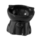 Maxbell Raised Cat Bowl Minimalist Anti Slip Elevated Cat Bowl for Small Medium Dogs Black