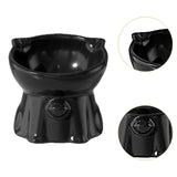 Maxbell Raised Cat Bowl Minimalist Anti Slip Elevated Cat Bowl for Small Medium Dogs Black