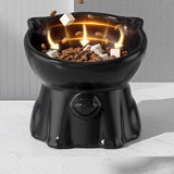 Maxbell Raised Cat Bowl Minimalist Anti Slip Elevated Cat Bowl for Small Medium Dogs Black