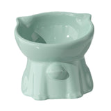 Maxbell Raised Cat Bowl Minimalist Anti Slip Elevated Cat Bowl for Small Medium Dogs Green