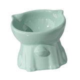 Maxbell Raised Cat Bowl Minimalist Anti Slip Elevated Cat Bowl for Small Medium Dogs Green