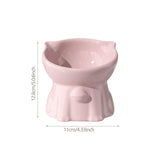 Maxbell Raised Cat Bowl Minimalist Anti Slip Elevated Cat Bowl for Small Medium Dogs Pink