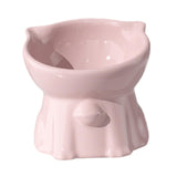 Maxbell Raised Cat Bowl Minimalist Anti Slip Elevated Cat Bowl for Small Medium Dogs Pink