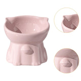 Maxbell Raised Cat Bowl Minimalist Anti Slip Elevated Cat Bowl for Small Medium Dogs Pink