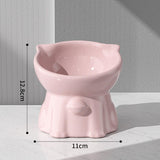 Maxbell Raised Cat Bowl Minimalist Anti Slip Elevated Cat Bowl for Small Medium Dogs Pink