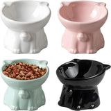 Maxbell Raised Cat Bowl Minimalist Anti Slip Elevated Cat Bowl for Small Medium Dogs Pink