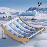 Maxbell Cat Cooling Sleeping Bed Hammock Elevated Couch for Puppy 49x31.5x13cm Blue