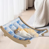 Maxbell Cat Cooling Sleeping Bed Hammock Elevated Couch for Puppy 49x31.5x13cm Blue
