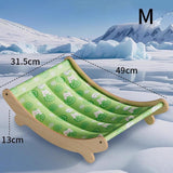 Maxbell Cat Cooling Sleeping Bed Hammock Elevated Couch for Puppy 59x31.5x15cm Green
