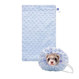 Maxbell Bearded Dragon Bath Towel Ferret Bath Towel Bag for Sugar Gliders Small Pets Blue