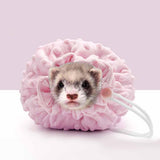 Maxbell Bearded Dragon Bath Towel Ferret Bath Towel Bag for Sugar Gliders Small Pets Pink