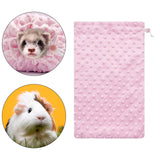Maxbell Bearded Dragon Bath Towel Ferret Bath Towel Bag for Sugar Gliders Small Pets Pink