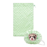 Maxbell Bearded Dragon Bath Towel Ferret Bath Towel Bag for Sugar Gliders Small Pets Green