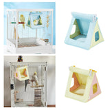 Maxbell Bird Nest House Hanging Hammock Parrot Hanging Tent for Parakeets Cockatiels Blue