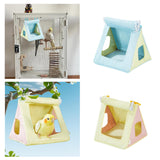 Maxbell Bird Nest House Hanging Hammock Parrot Hanging Tent for Parakeets Cockatiels Blue