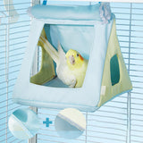 Maxbell Bird Nest House Hanging Hammock Parrot Hanging Tent for Parakeets Cockatiels Blue