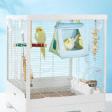 Maxbell Bird Nest House Hanging Hammock Parrot Hanging Tent for Parakeets Cockatiels Blue