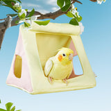 Maxbell Bird Nest House Hanging Hammock Parrot Hanging Tent for Parakeets Cockatiels Yellow