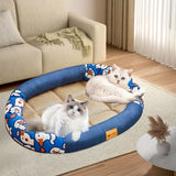 Maxbell Pet Cooling Pad Playmat Breathable Puppy Kitten Nest for Cats and Small Dogs Blue XL