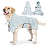 Maxbell Dog Bathrobe Towel Wet Walk with Hood Swim for Bath Warm Keeping Dog Towel