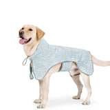 Maxbell Dog Bathrobe Towel Wet Walk with Hood Swim for Bath Warm Keeping Dog Towel