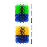 Maxbell Livestock Scratch Brush Efficient 19cmx22cm Horse Brush for Corral Sheep Cow Green and Blue